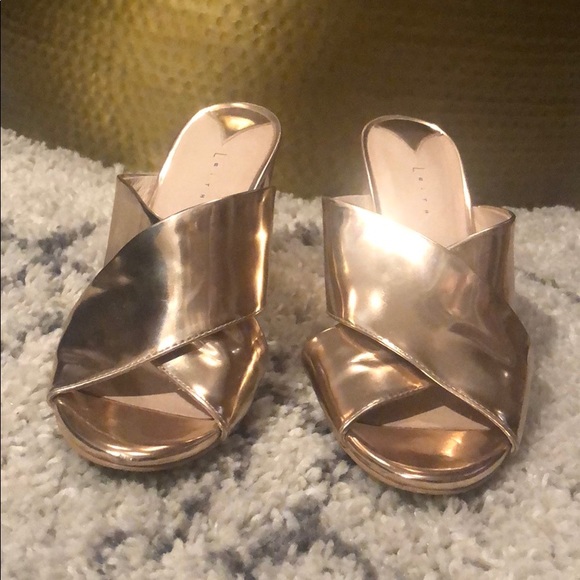 Rose Gold Metalic Mules - Picture 2 of 5